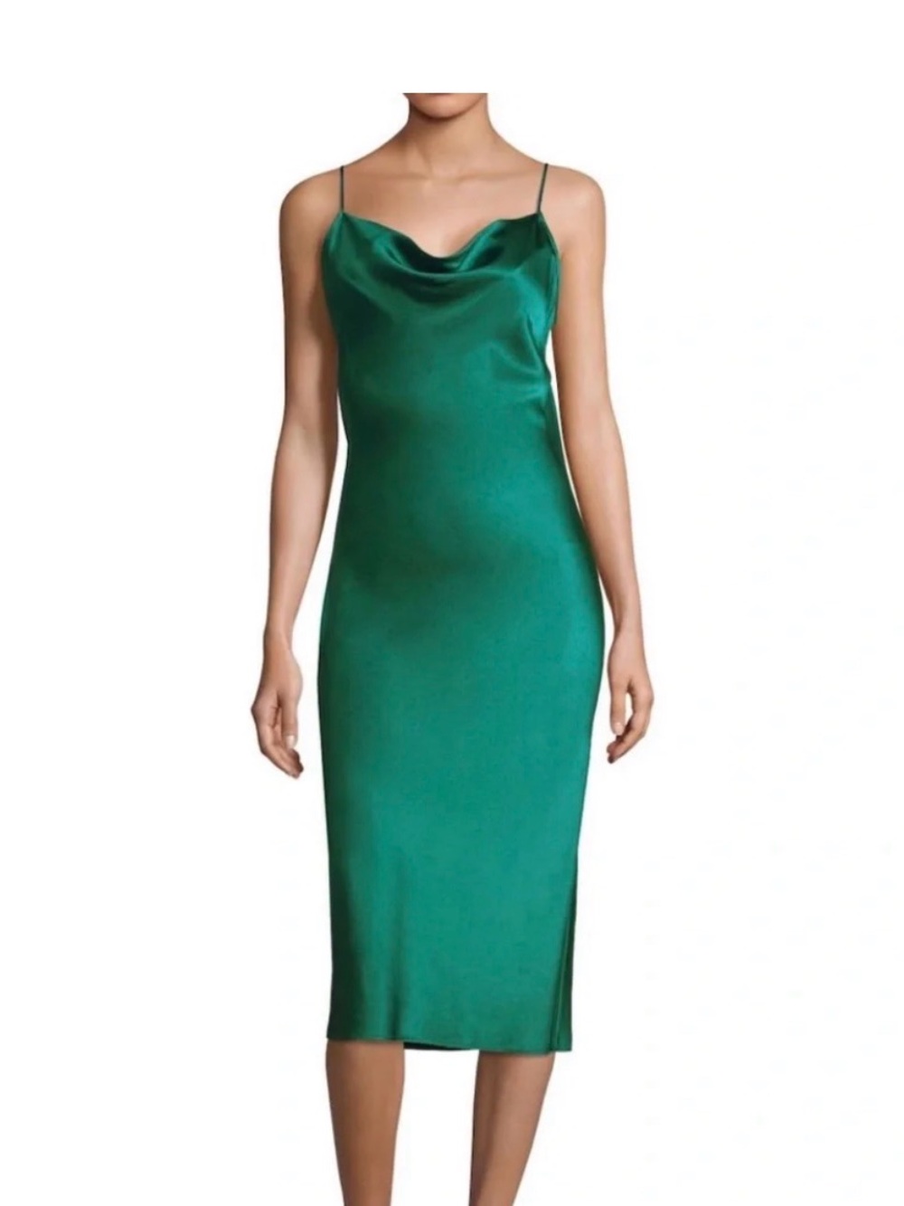 Cowlneck Silk Evening Dress
